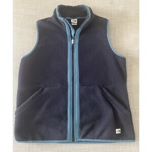 THE NORTH FACE Jacket Mens Large Blue Vest Fleece Full Zip Outdoor
